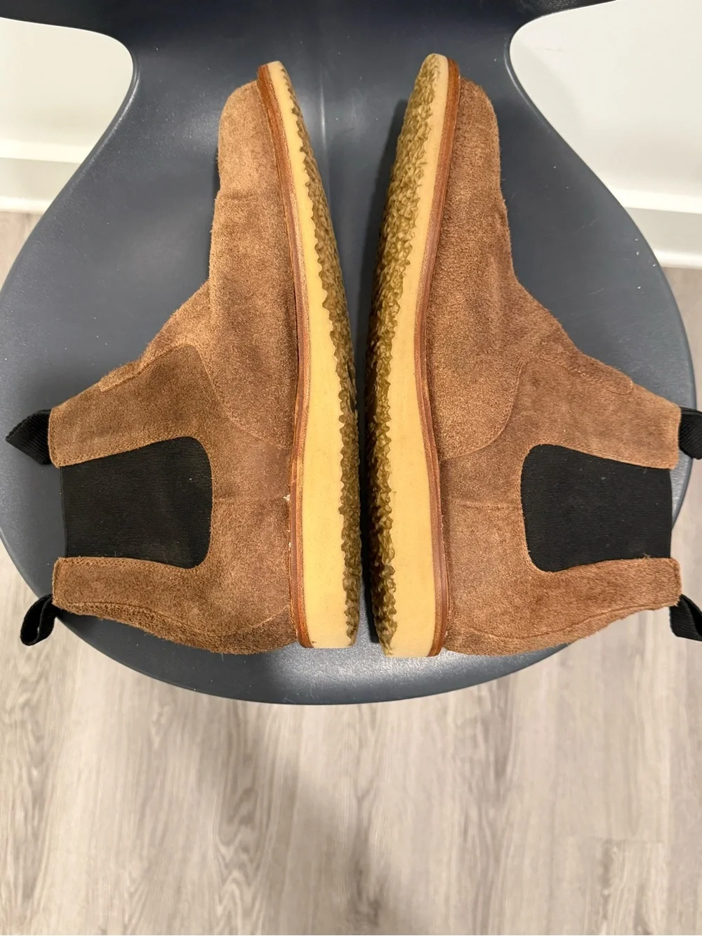 Men's Suede Chukka Boots in Brown with Elastic Gussets by Rhodes